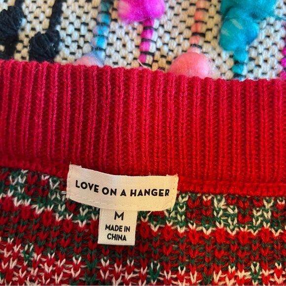 Love On A Hanger NWT Ugly Christmas Sweater Mini Skirt Sz M Red Green Fair Isle - Picture 10 of 10